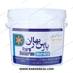 رنگ اکریلیک نیمه براق سفید پارس بهاران