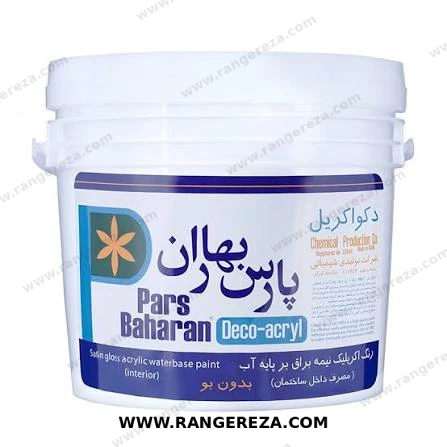 رنگ اکریلیک نیمه براق سفید پارس بهاران